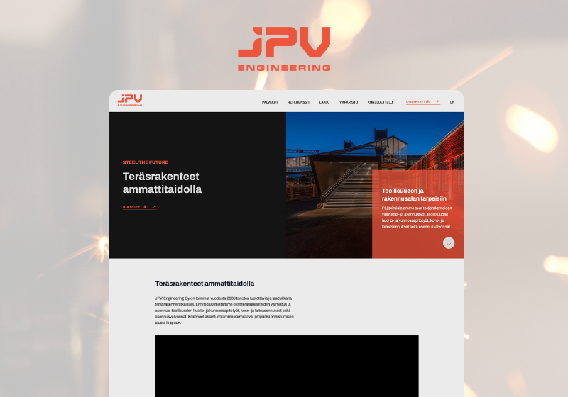 JPV Engineering verkkosivusto
