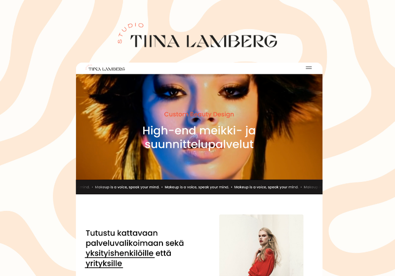 Studio Tiina Lamberg verkkosivusto